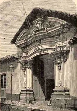 Arquitectura colonial española en Santiago (1872) — 1872 | Chile de Ayer