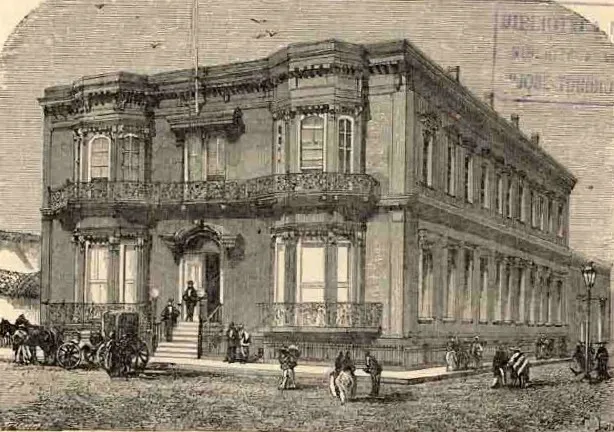 Santiago - Casa de D. Enrique Meiggs (1872) — 1872 | Chile de Ayer
