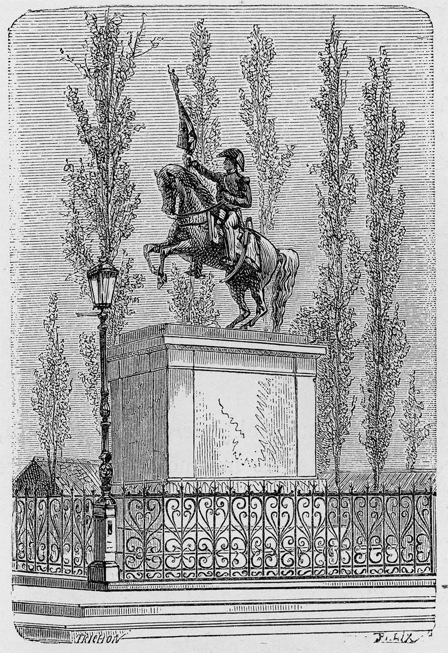 Santiago - Estatua del general San Martín (1872) — 1872 | Chile de Ayer