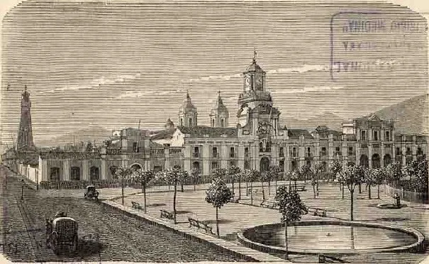 Santiago - Palacio de la Intendencia (1872) — 1872 | Chile de Ayer