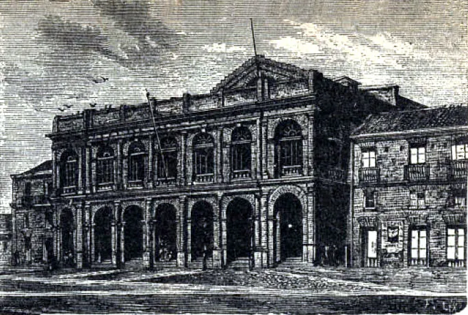 Teatro Municipal de Santiago en 1872. — 1872 | Chile de Ayer