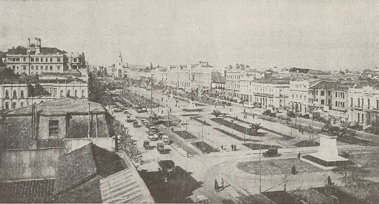 Avenida de las Delicias, Santiago, Chile. — Alameda de las Delicias — aprox. 1933 | Chile de Ayer