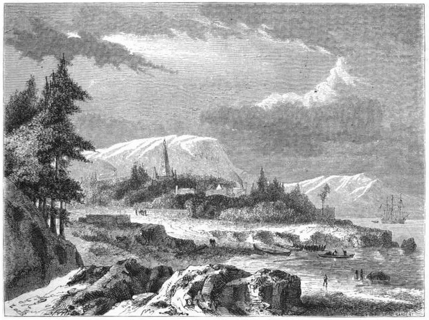 Establecimiento chileno de Punta Arenas — aprox. 1861 | Chile de Ayer