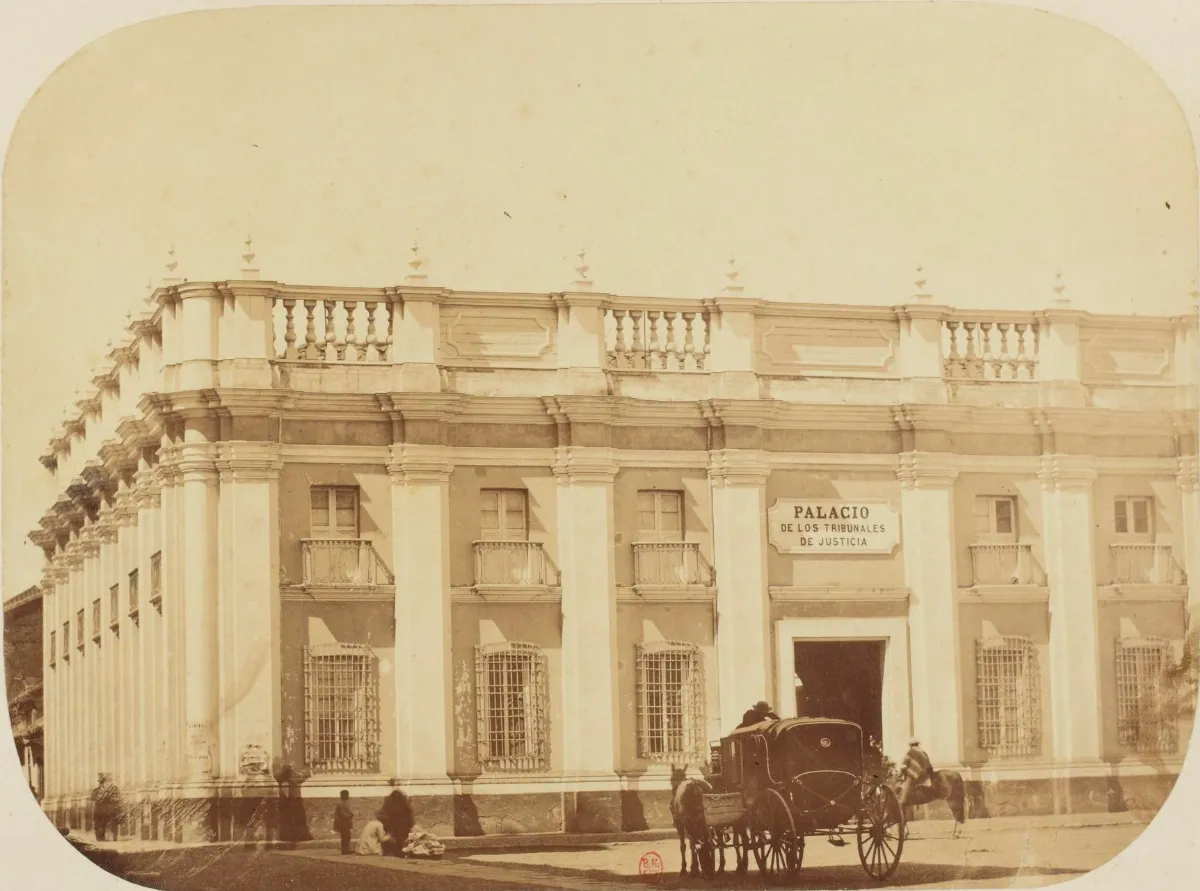 Palacio de Tribunales de Justicia de Santiago de Chile (1865) — aprox. 1865 | Chile de Ayer