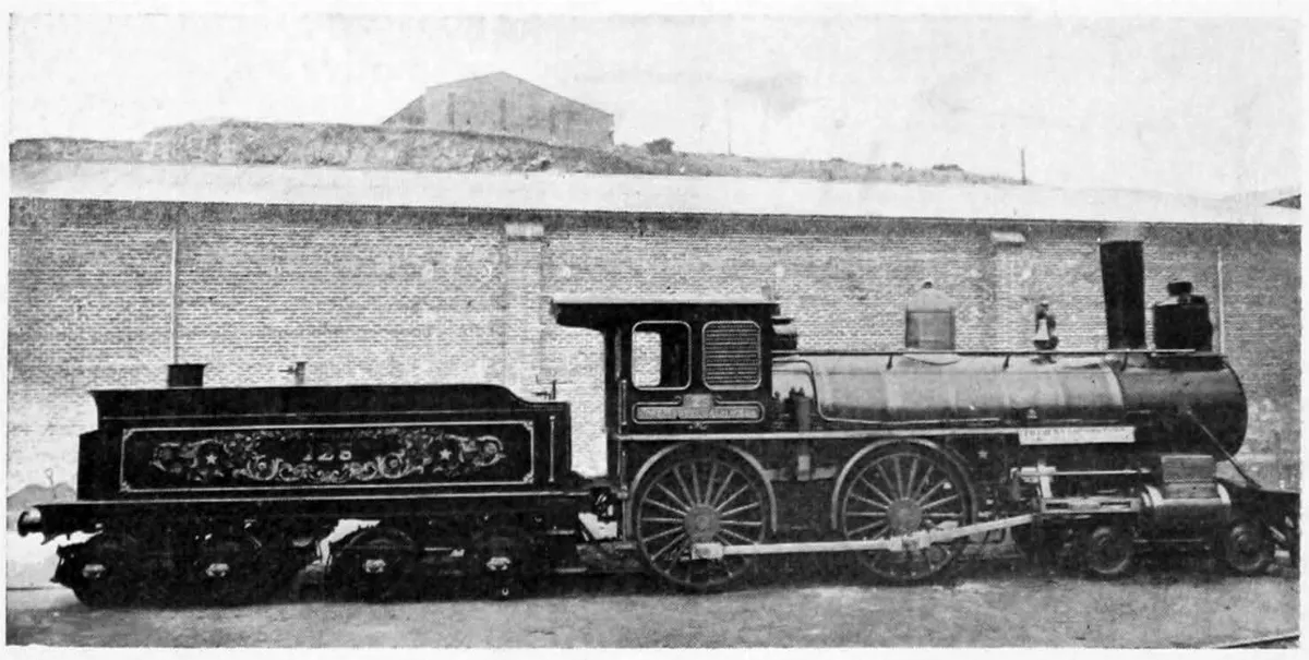 Locomotora n°126 José Manuel Balmaceda, Ferrocarriles del Estado — aprox. 1895 | Chile de Ayer