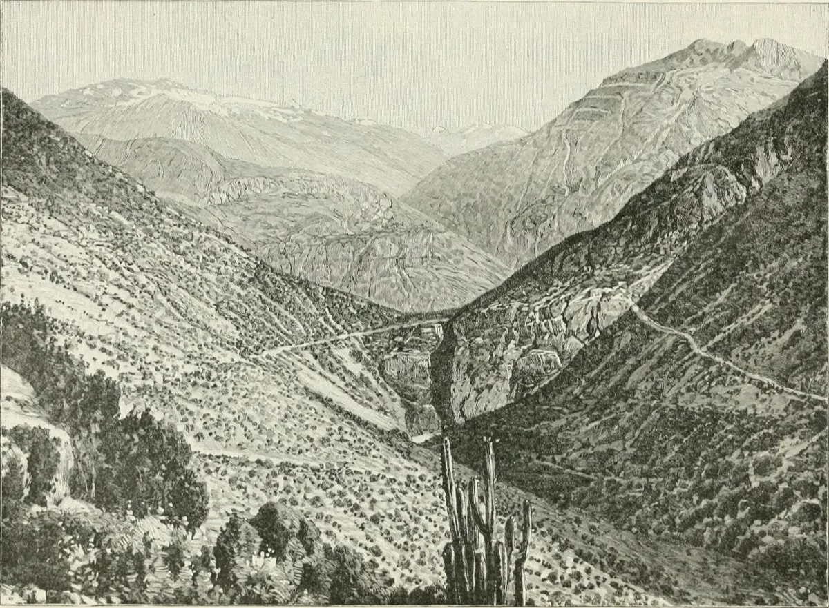 Aconcagua, grabado de 1882 — aprox. 1882 | Chile de Ayer