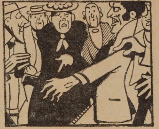 Viñeta cómica sobre un estafador chileno en París, 1906 — aprox. 1906 | Chile de Ayer