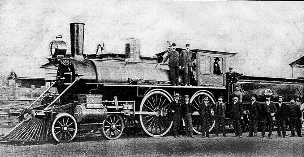 Primera locomotora fabricada por Balfour, Lyon y Cía. — aprox. 1906 | Chile de Ayer