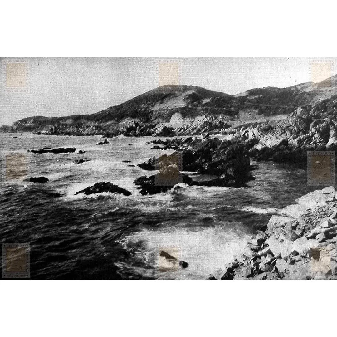 Camino costero de Concón a Viña del Mar, 1917 — aprox. 1917 | Chile de Ayer