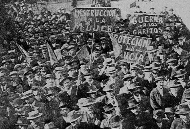 Marcha del 1° de Mayo, Santiago, 1912 — aprox. 1912 | Chile de Ayer