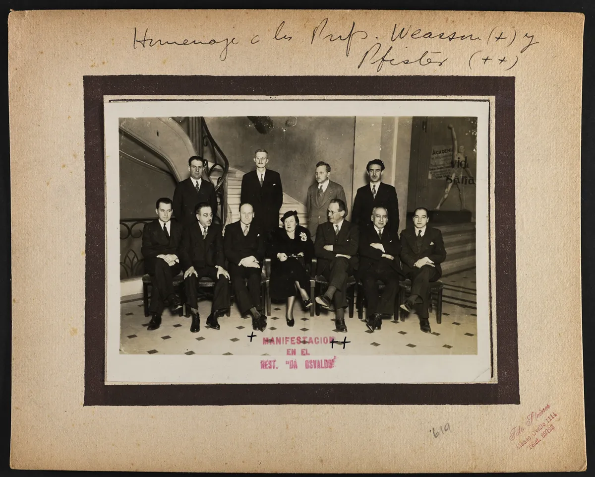 Homenaje a los Profesores Weasson y Pfister año 1929 — aprox. 1929 | Chile de Ayer