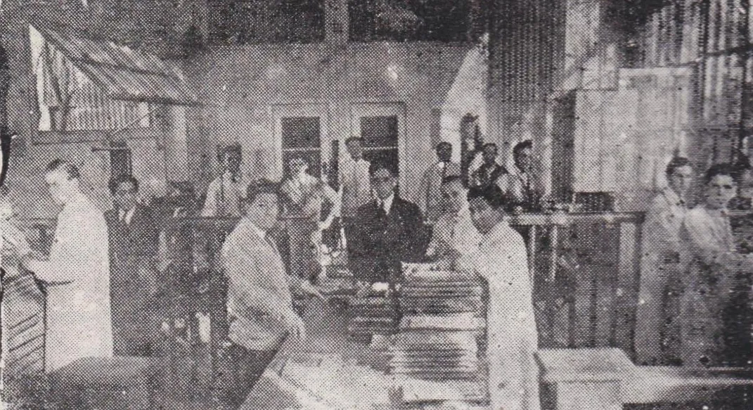 Imprenta de los FF.CC., taller de monotipias, circa 1929 — aprox. 1929 | Chile de Ayer