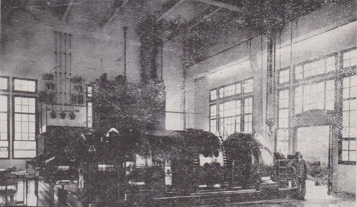 Subestación del servicio eléctrico, grupo de motores, circa 1929 — aprox. 1929 | Chile de Ayer