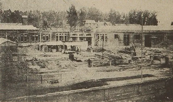 Construcción de la Estación La Calera — aprox. 1934 | Chile de Ayer