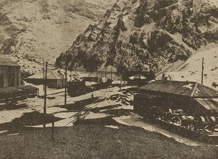 Estación Juncal, Chile. — aprox. 1934 | Chile de Ayer