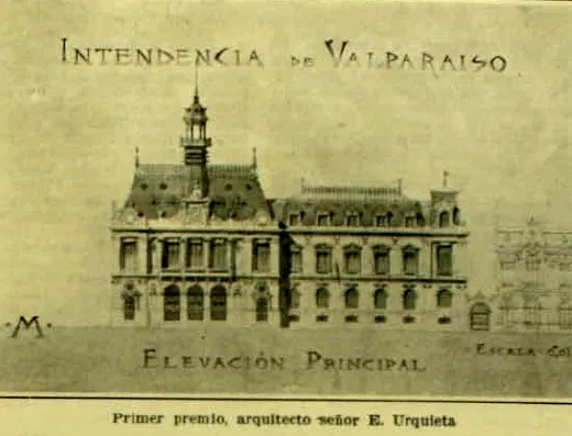 Diseño para la nueva Intendencia de Valparaíso (primer lugar) — aprox. 1906–1930 | Chile de Ayer