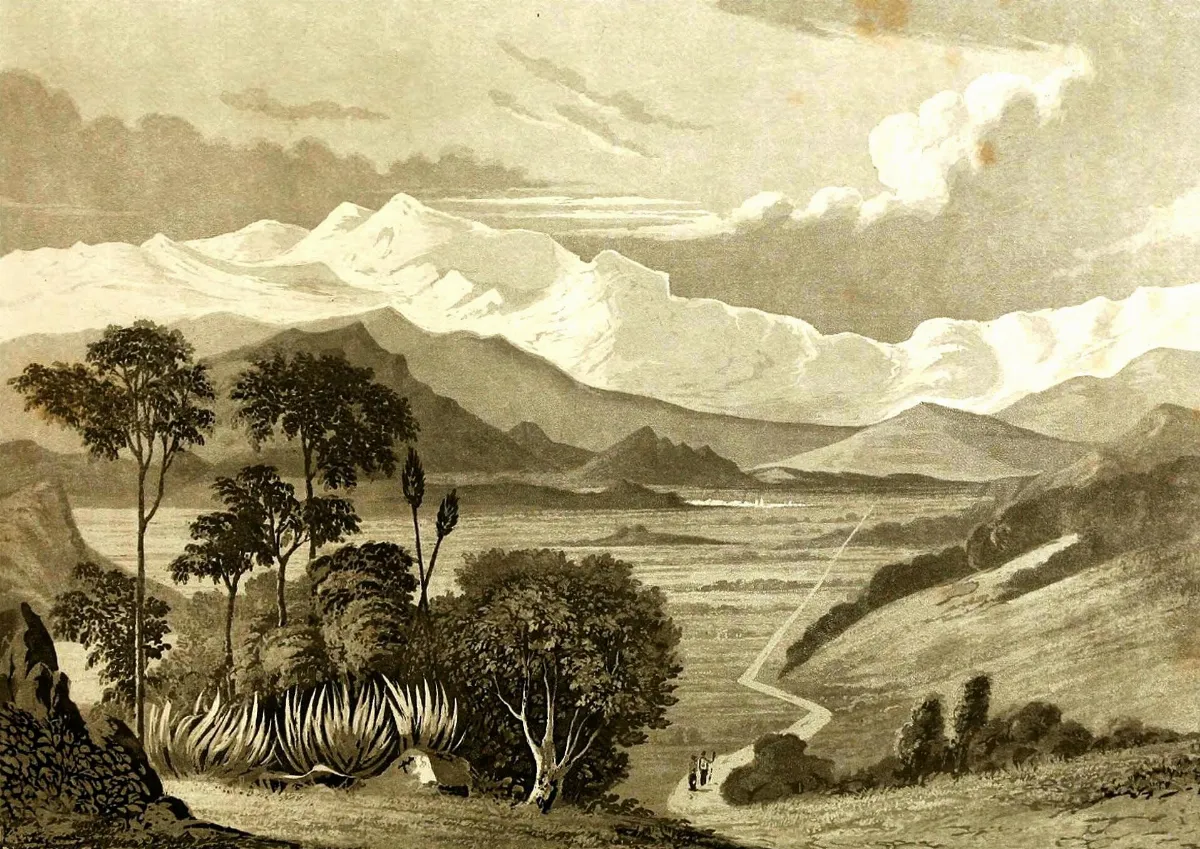 Vista desde la cuesta de Prado — aprox. 1824–1930 | Chile de Ayer