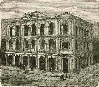 Valparaíso - Casa de D. Antonio Ferreira — 1872 | Chile de Ayer