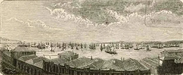 Valparaíso - Vista de la bahía — 1872 | Chile de Ayer