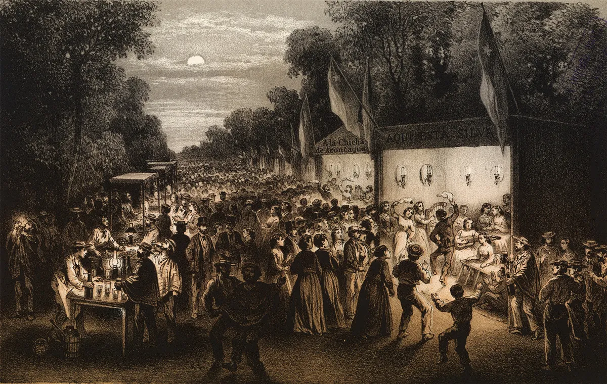 Noche Buena en la Cañada — 1872 | Chile de Ayer