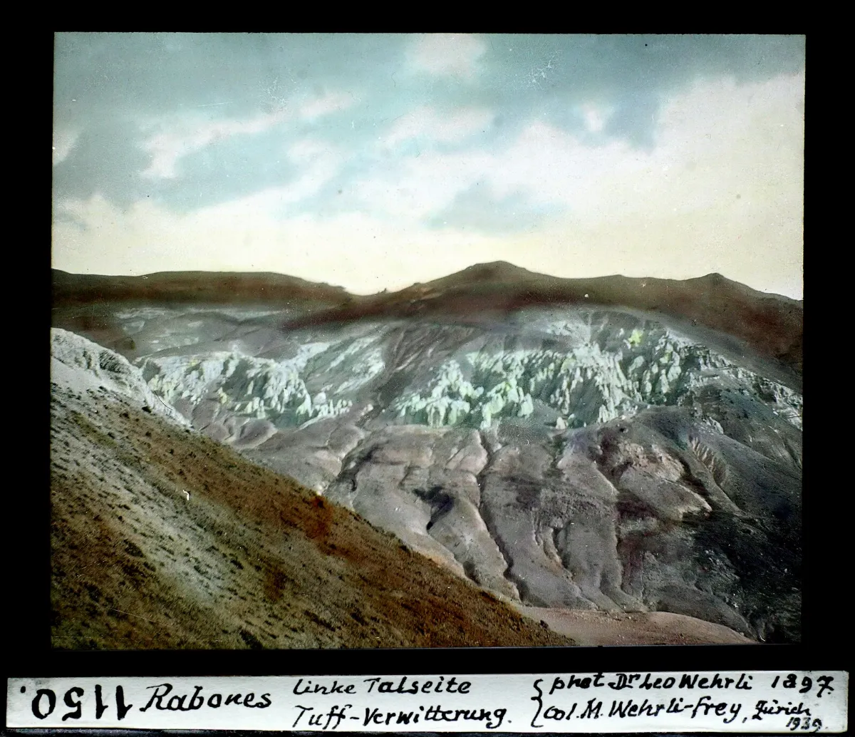 Rabores en Osorno, depósitos minerales blancos y estratificación geológica — aprox. 1897–1940 | Chile de Ayer