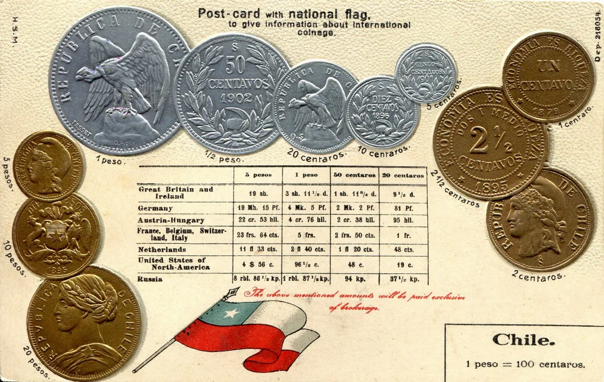 Monedas en circulación en Chile — aprox. 1900–1930 | Chile de Ayer