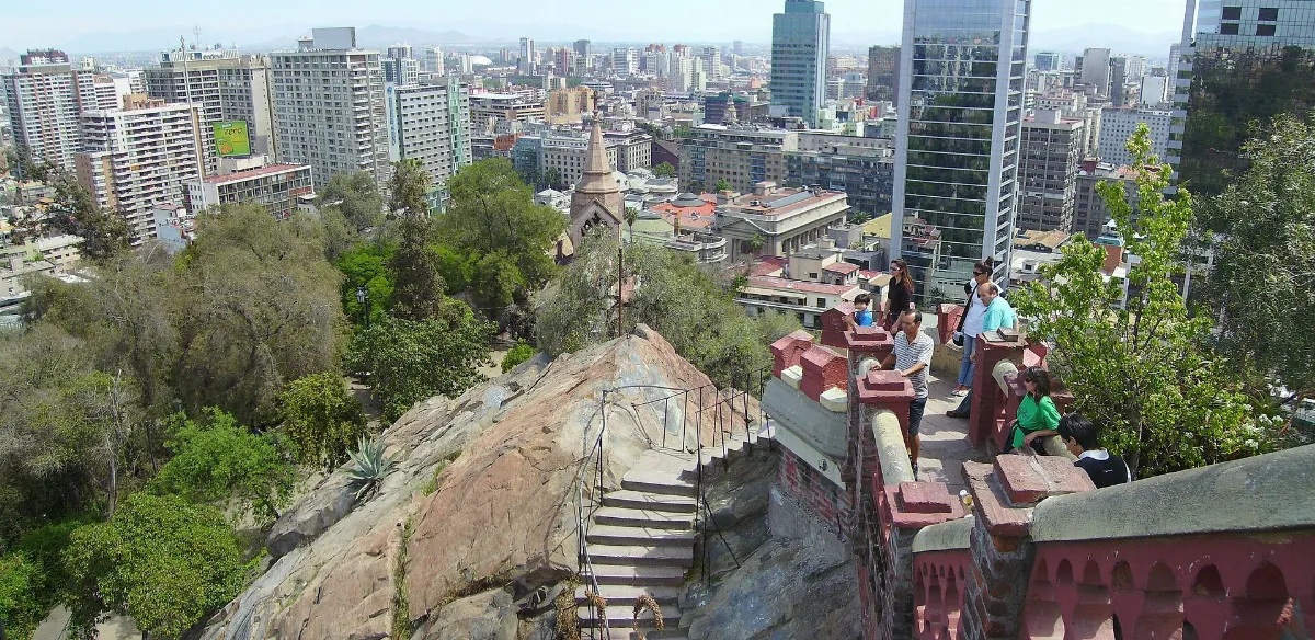 Cerro Santa Lucía y parte de Santiago — aprox. 1880–1930 | Chile de Ayer