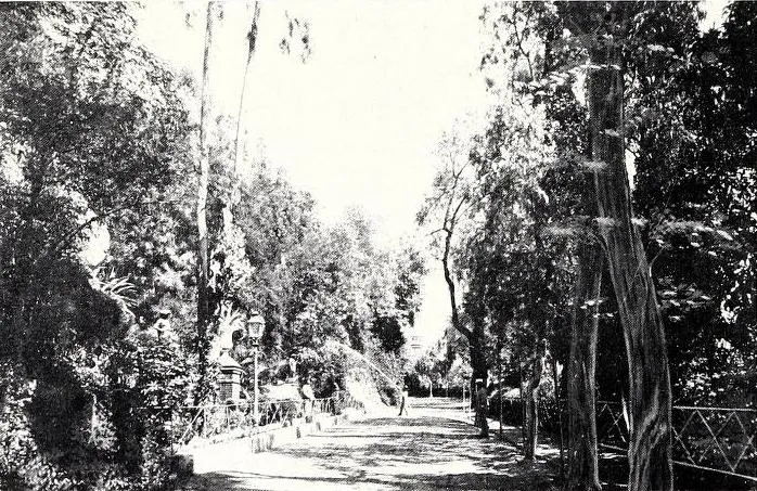 Paseo favorito en el Cerro Santa Lucía — aprox. 1904–1930 | Chile de Ayer