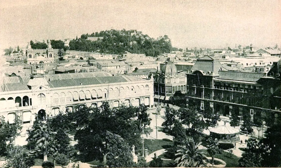Una vista panorámica de la capital (Santiago en 1915) — aprox. 1915–1930 | Chile de Ayer