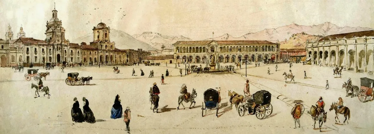 Plaza de Armas de Santiago, 1859 — aprox. 1859 | Chile de Ayer