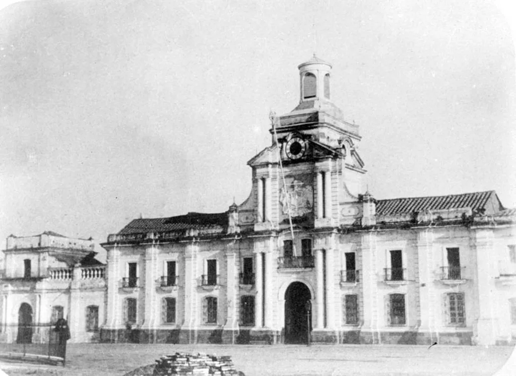 Palacio de la Real Audiencia, Plaza de Armas de Santiago, 1808 — aprox. 1808 | Chile de Ayer