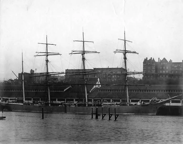 Barca Alster, de cuatro mástiles — aprox. 1900 | Chile de Ayer