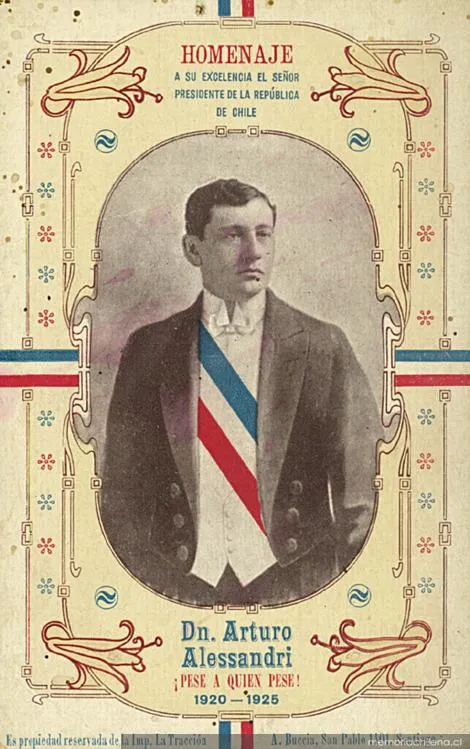 Homenaje al Presidente Arturo Alessandri, 1920-1925 — aprox. 1925 | Chile de Ayer