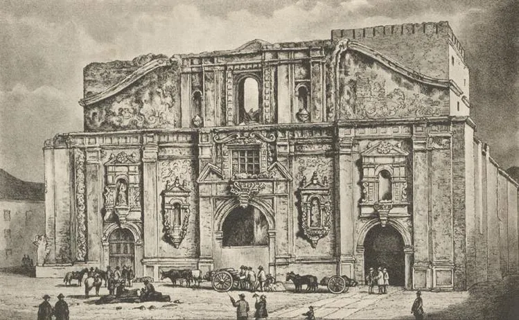 Iglesia de la Compañía después del incendio, ca. 1863 (Santiago de Chile) — aprox. 1882 | Chile de Ayer