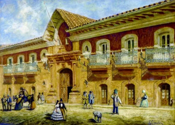 La Casa Colorada en Santiago — aprox. 1848 | Chile de Ayer