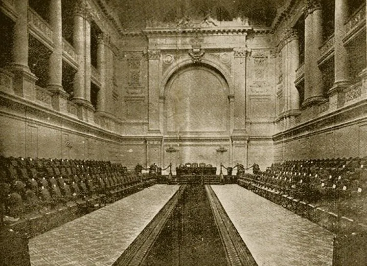 Salón de Honor del Congreso Nacional de Chile, hacia 1918 — aprox. 1918 | Chile de Ayer