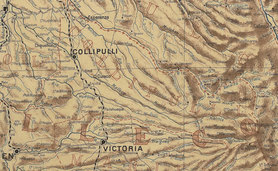 Cuenca del río Malleco. — aprox. 1910 | Chile de Ayer