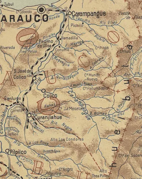Cuenca del río Carampangue. — aprox. 1910 | Chile de Ayer