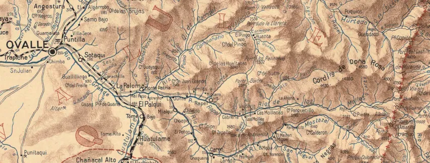 Cordillera de Doña Rosa, al este de Ovalle, Chile — aprox. 1910 | Chile de Ayer