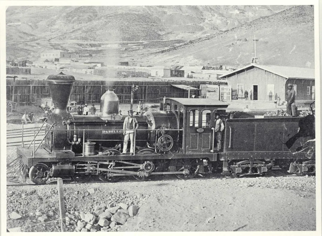 Estación de trenes de Chañarcillo, Atacama — aprox. 1862 | Chile de Ayer