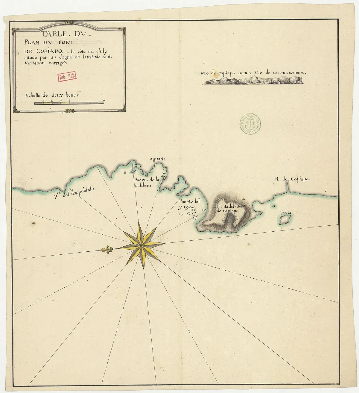 Carta de la costa de Copiapó y alrededores — aprox. 1910 | Chile de Ayer