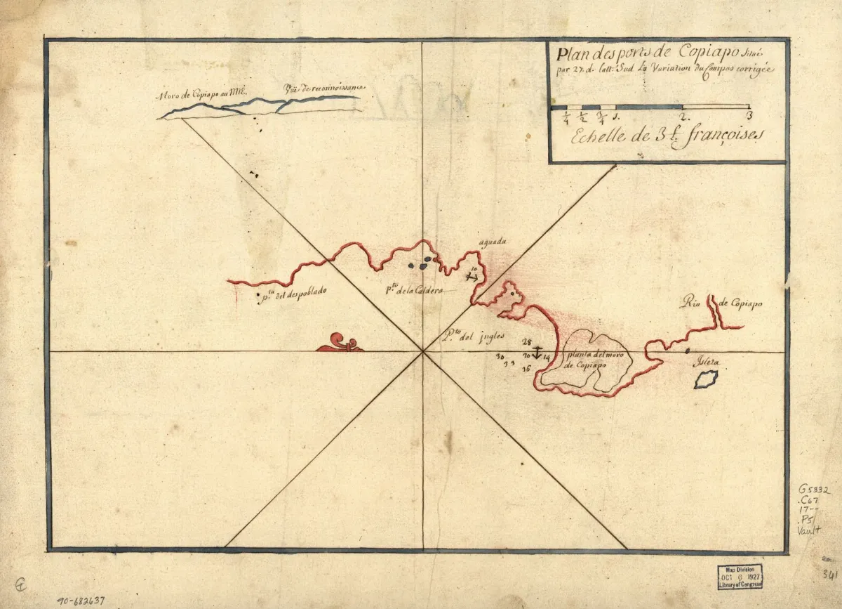 Mapa manuscrito de Chile — aprox. 1910 | Chile de Ayer