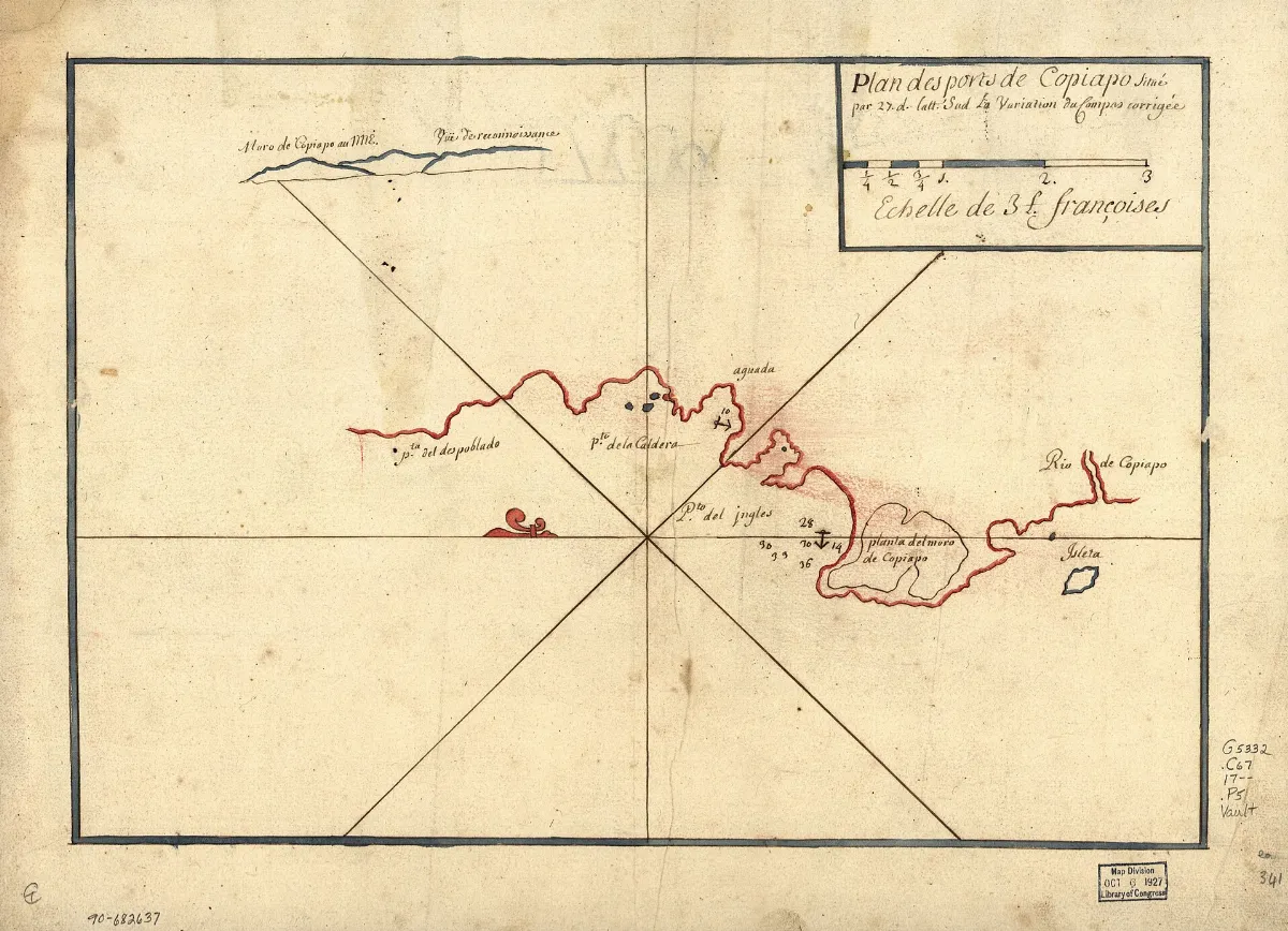 Mapa manuscrito de Chile — aprox. 1910 | Chile de Ayer