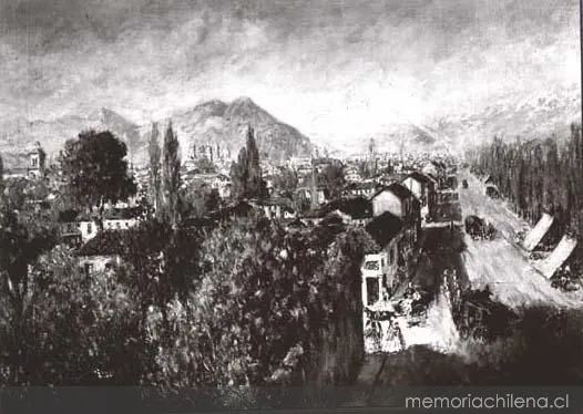 Alameda de las Delicias, hacia 1850 — 1850 | Chile de Ayer