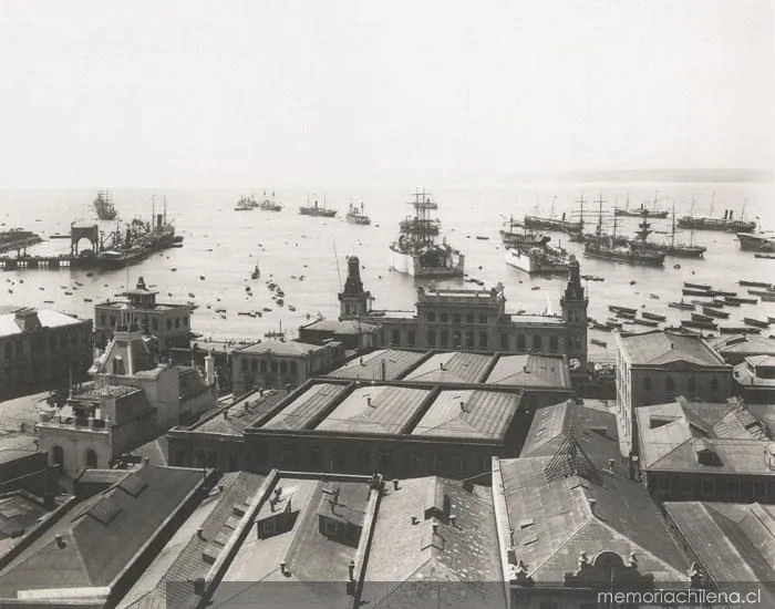 Bahía de Valparaíso, hacia 1900 — 1900 | Chile de Ayer