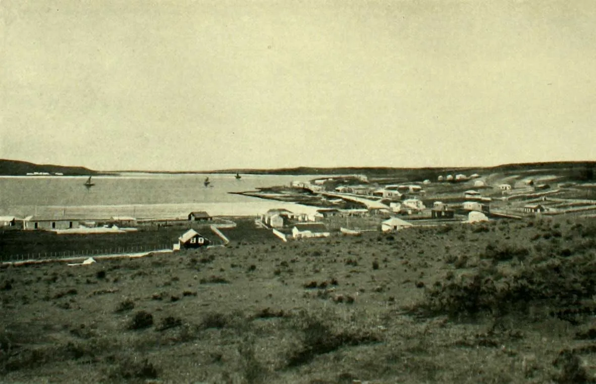 Bahía y puerto de Porvenir, Tierra del Fuego, 1906 — 1906 | Chile de Ayer
