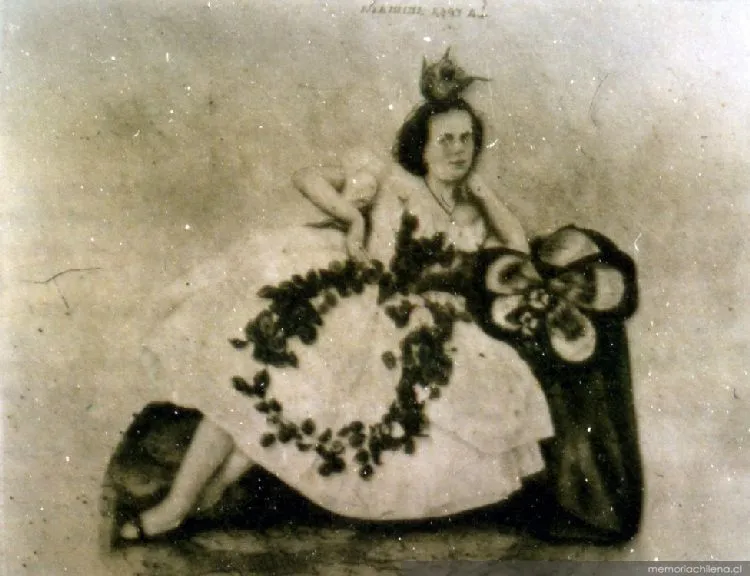 Bailarina del conjunto de 1864, Teatro Municipal — 1864 | Chile de Ayer