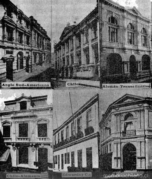 Bancos de Valparaíso, 1910 — 1910 | Chile de Ayer