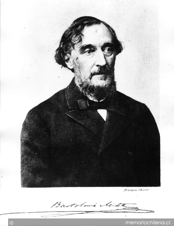Bartolomé Mitre, intelectual argentino, hacia 1875 — 1875 | Chile de Ayer