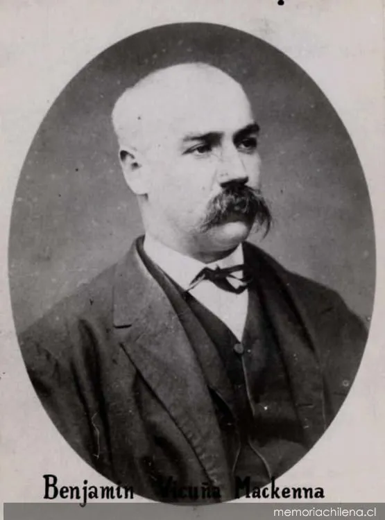 Benjamín Vicuña Mackenna, retrato de perfil — 1900 | Chile de Ayer